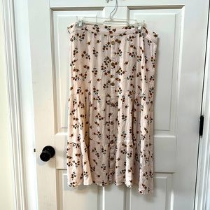 Midi Tiered floral skirt